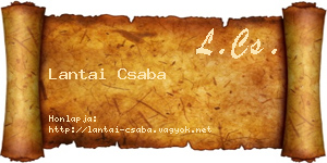 Lantai Csaba névjegykártya