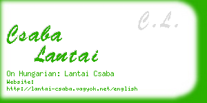 csaba lantai business card